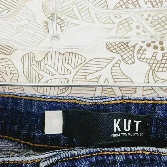 Kut from the Kloth Snake Striped Donna Ankle Skinny Jeans Women's 10 - Picture 4 of 7